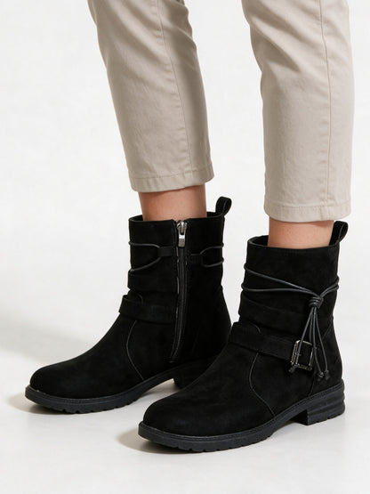 Romilly - Women's Wrap Strap Buckle Ankle Boots - view 3
