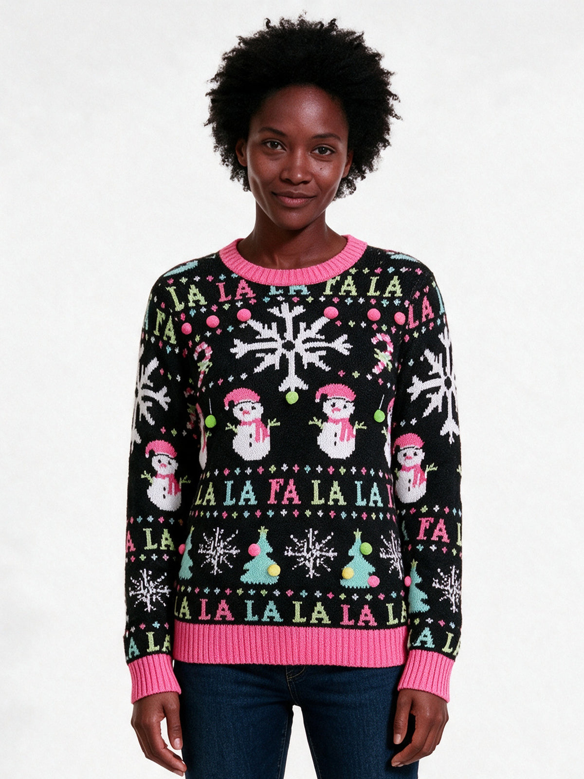 Ronja - Women's Fun Patterned Party Sweater in Five Designs - view 1