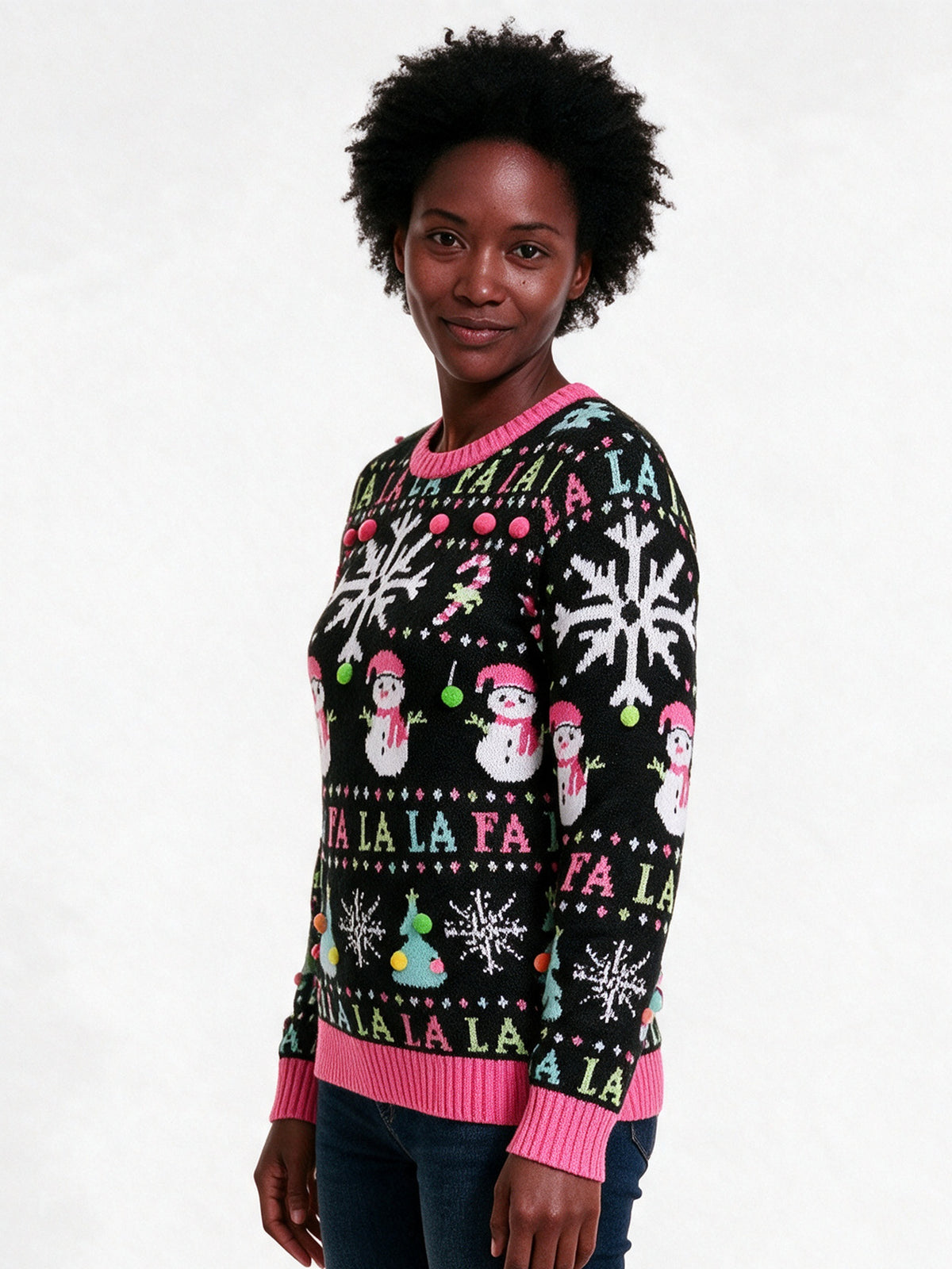 Ronja - Women's Fun Patterned Party Sweater in Five Designs - view 2