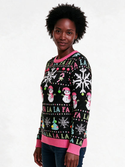 Ronja - Women's Fun Patterned Party Sweater in Five Designs - view 2