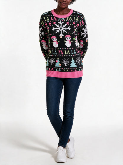 Ronja - Women's Fun Patterned Party Sweater in Five Designs - view 3