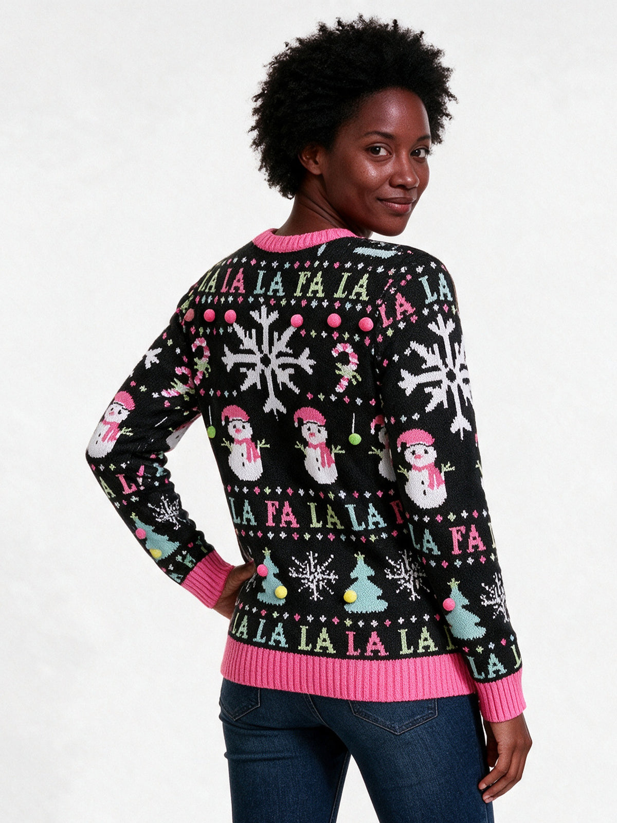 Ronja - Women's Fun Patterned Party Sweater in Five Designs - view 5