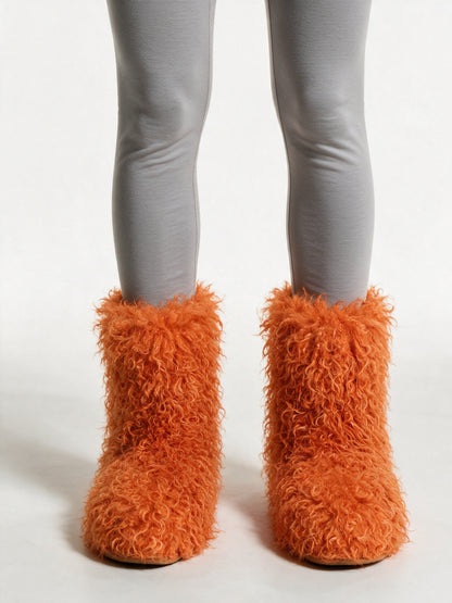 Runa - Women's Curly Fluffy Pull On Boots - view 1