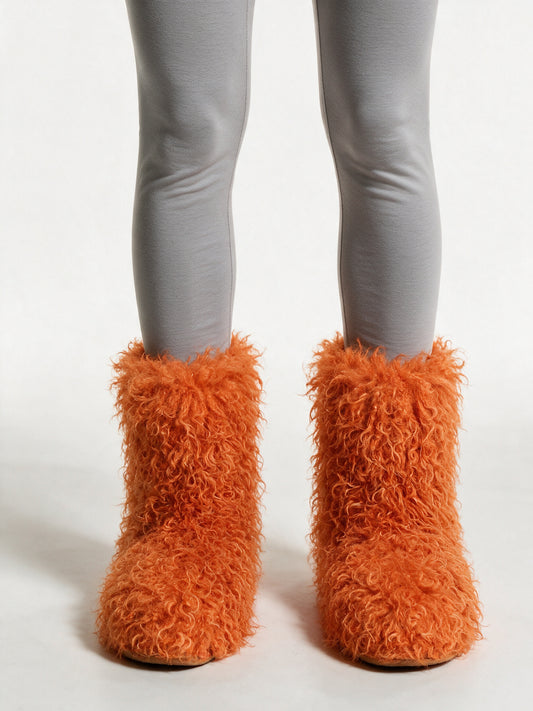 Runa - Women's Curly Fluffy Pull On Boots - view 1