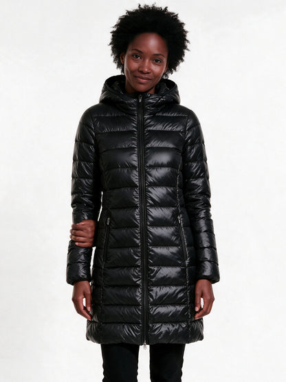 Sabrina - Stylish Ultralight Down Jacket for Autumn - Black