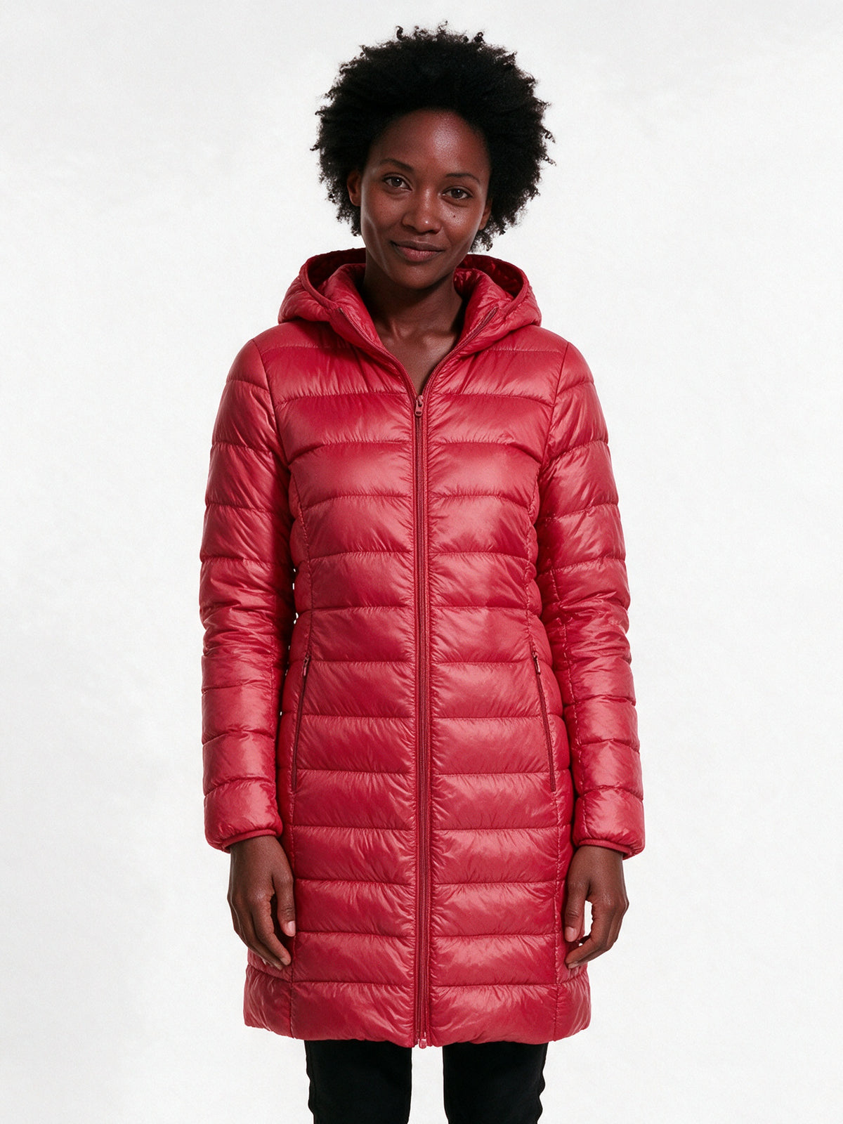 Sabrina - Stylish Ultralight Down Jacket for Autumn - Fuchsia