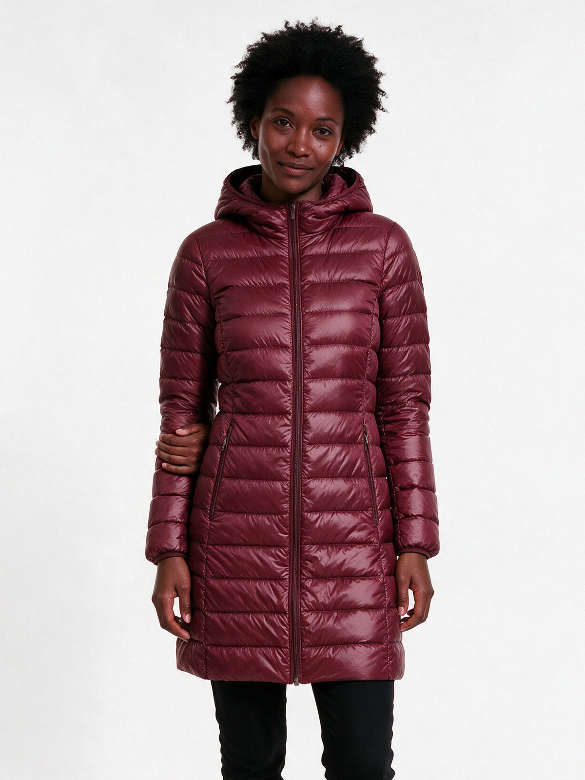 Sabrina - Stylish Ultralight Down Jacket for Autumn - Red