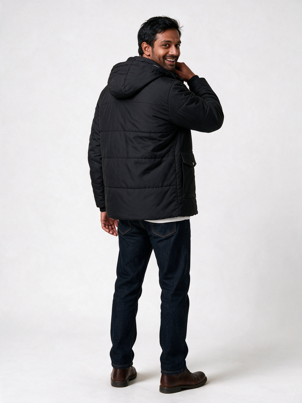 Samuel - Men's Plush Lined Hooded Quilted Puffer Jacket - view 5
