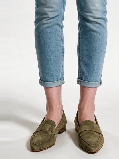 Scarlett - Elegant Black Loafers for Women - Khaki