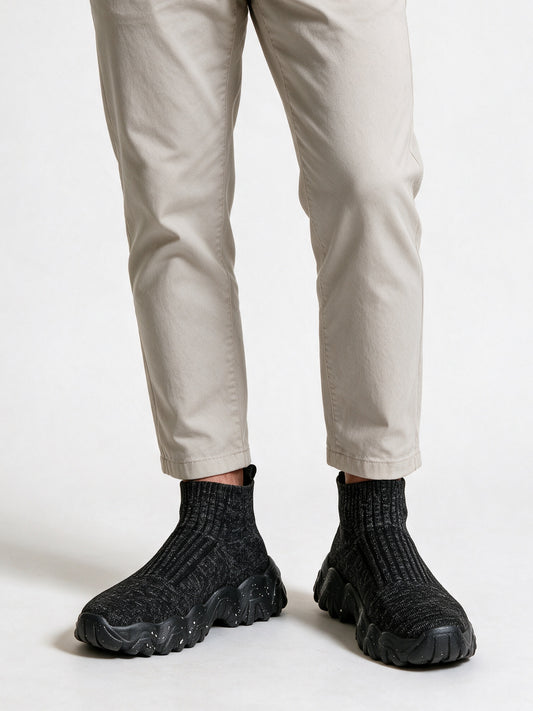 Silas - Men's Mid Ankle Knit Sock Sneakers - view 1