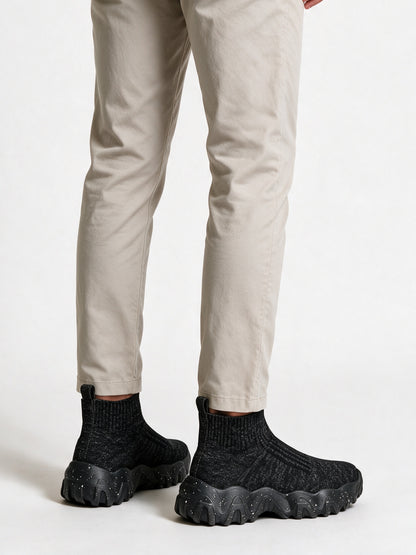 Silas - Men's Mid Ankle Knit Sock Sneakers - view 5