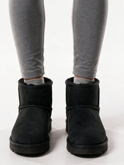 Siri - Women's Classic Pull On Boots in Seven Styles - Black Mini