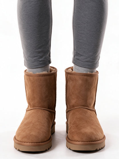 Siri - Women's Classic Pull On Boots in Seven Styles - Chestnut Short
