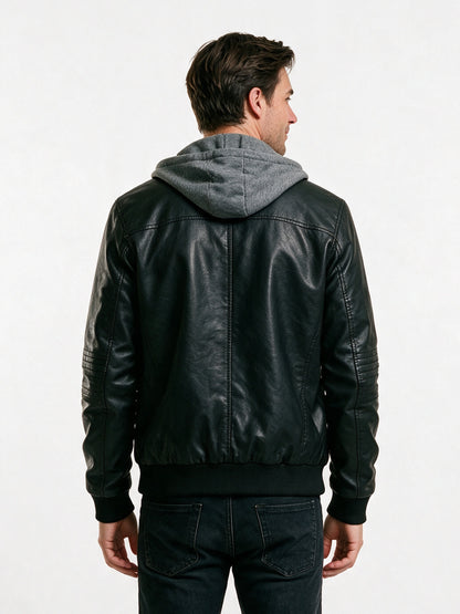 [T4, T11] Stylish Hooded Bomber Jacket for Cold Weather - view 5
