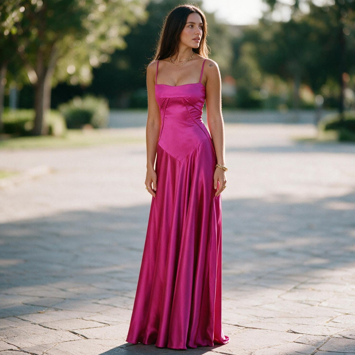 Tatianne - Elegant White Corset Maxi Dress for Women