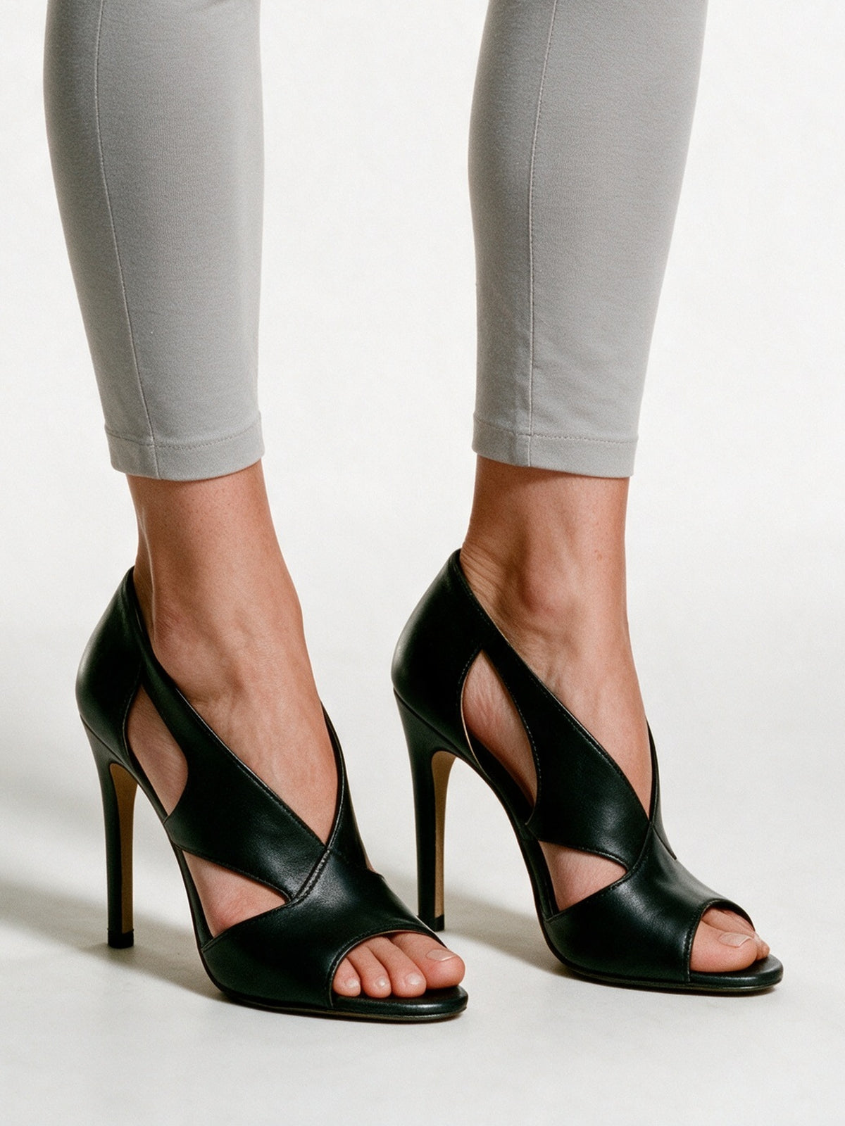Claudia - Women's Cut-Out Peep Toe Stiletto Heels - view 1