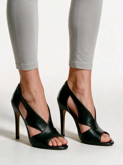 Claudia - Women's Cut-Out Peep Toe Stiletto Heels - view 1