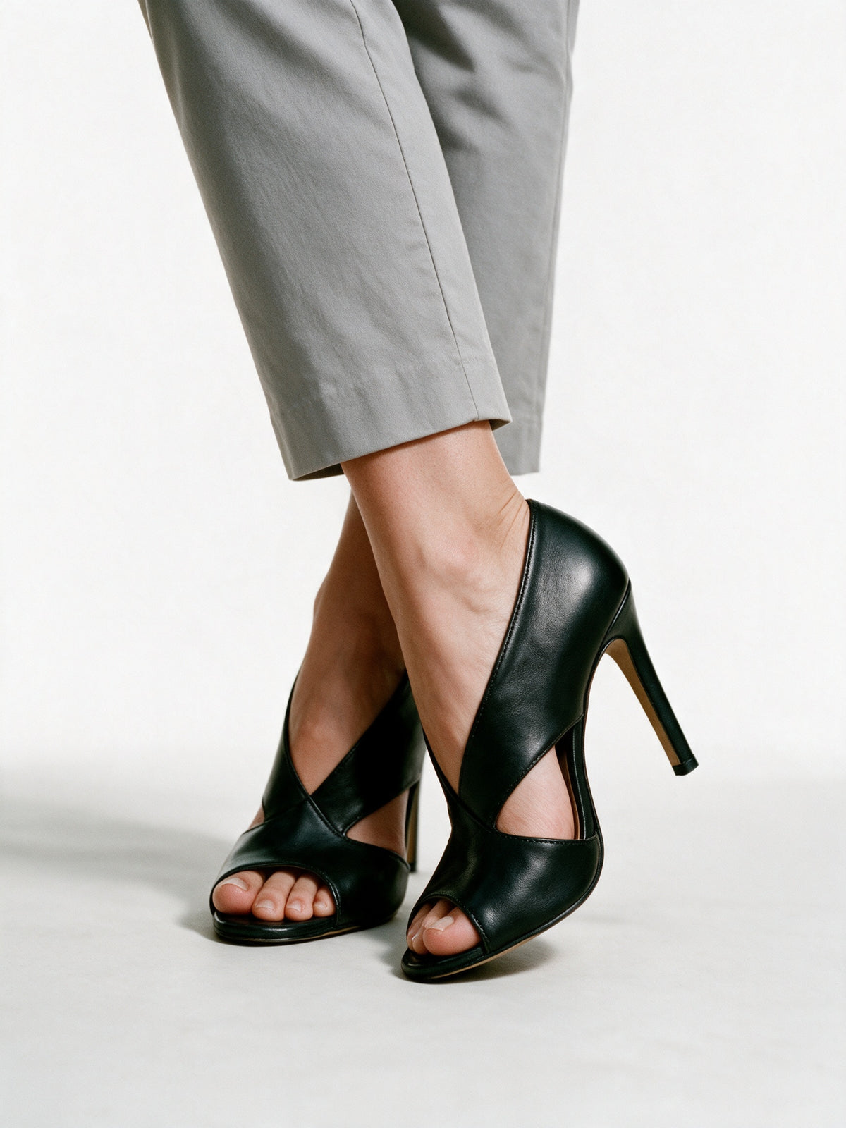 Claudia - Women's Cut-Out Peep Toe Stiletto Heels - view 3