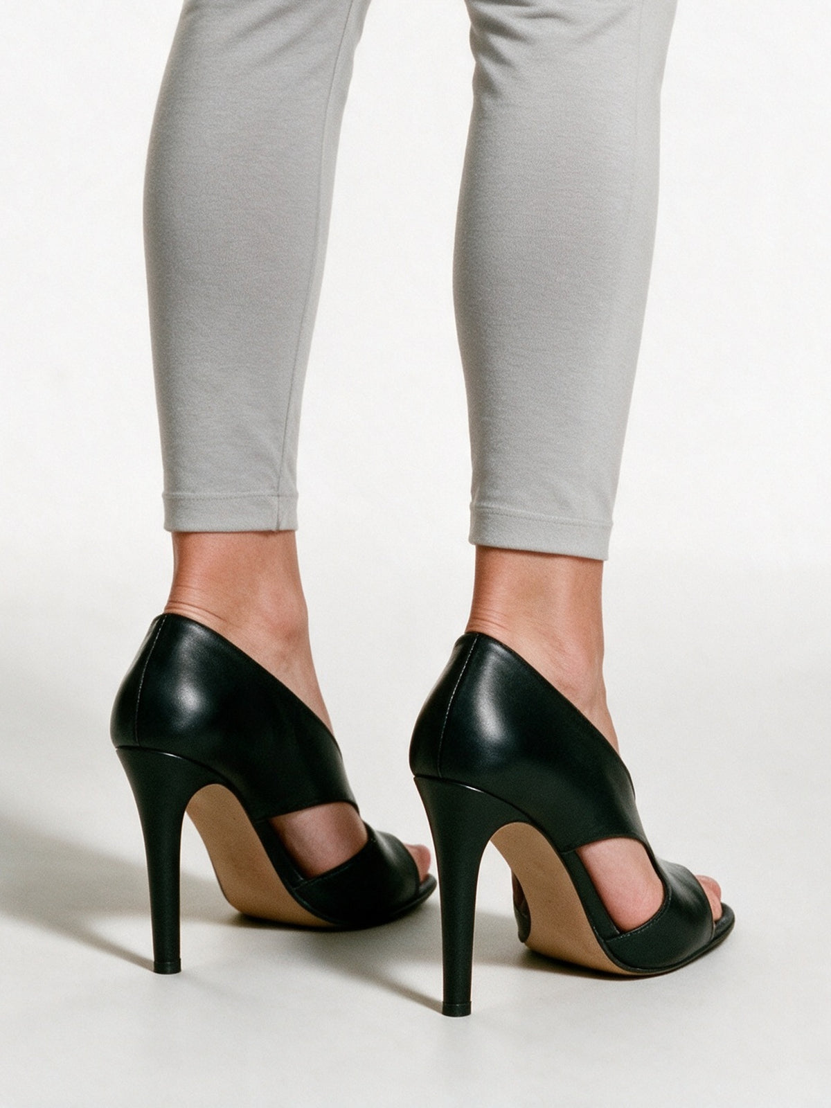 Claudia - Women's Cut-Out Peep Toe Stiletto Heels - view 5