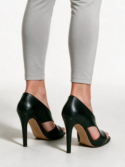 Claudia - Women's Cut-Out Peep Toe Stiletto Heels - view 5