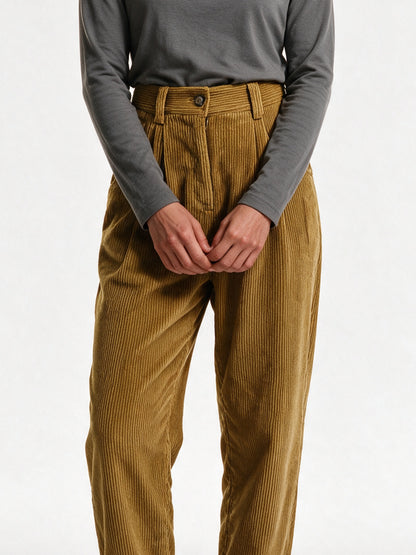Tilda - Women's High Waisted Pleated Relaxed Trousers - view 3