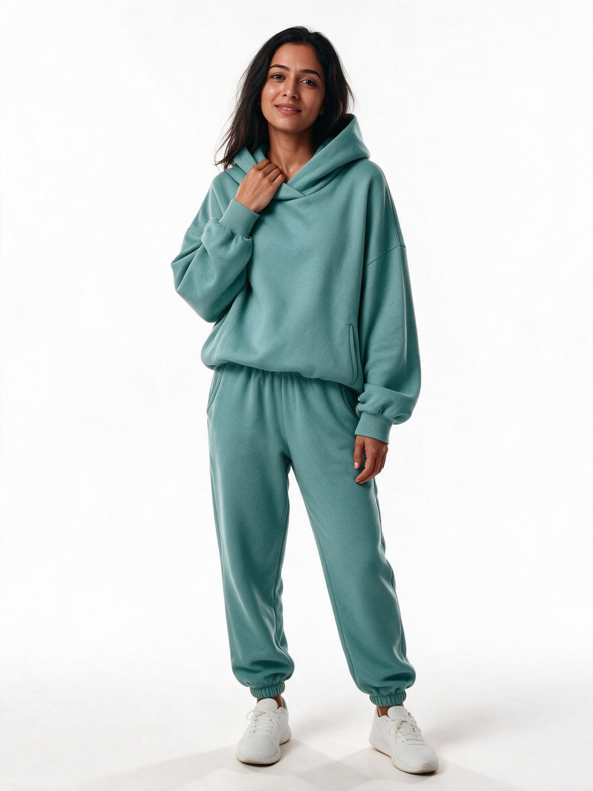 Tiziana - Women's Oversized Hoodie and Jogger Set - Aqua