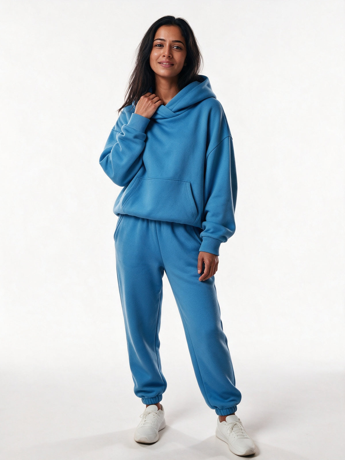 Tiziana - Women's Oversized Hoodie and Jogger Set - Blue
