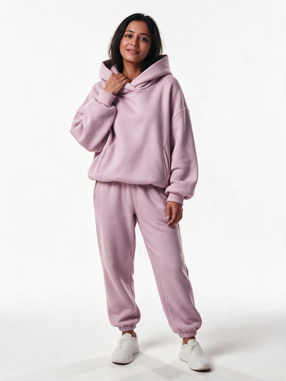 Tiziana - Women's Oversized Hoodie and Jogger Set - Pink