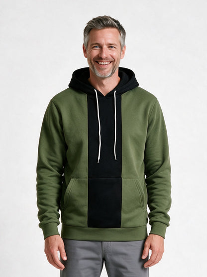 Torin - Men's Contrast Panel Pullover Hoodie - view 1