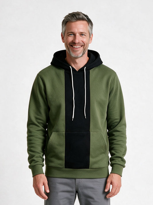 Torin - Men's Contrast Panel Pullover Hoodie - view 1