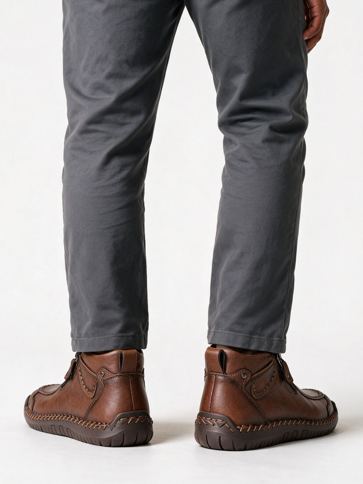 Torsten - Men's Hand Stitched Moc Toe Side Zip Boots - view 5