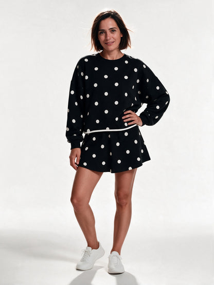 Tove - Women's Polka Dot Pullover and Skort Set - view 1