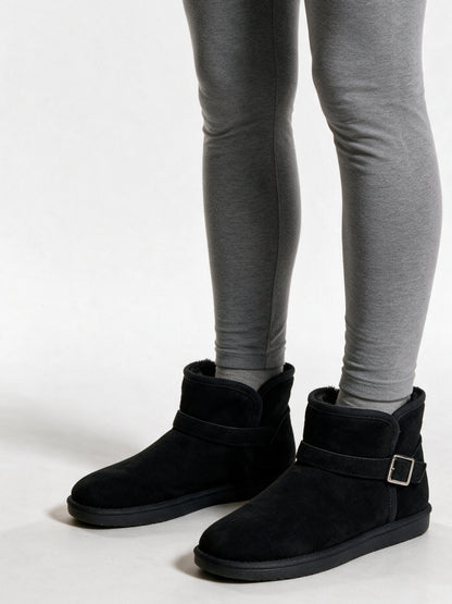 Vilde - Women's Mini Pull On Boots with Buckle Strap - view 2