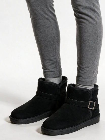 Vilde - Women's Mini Pull On Boots with Buckle Strap - view 3