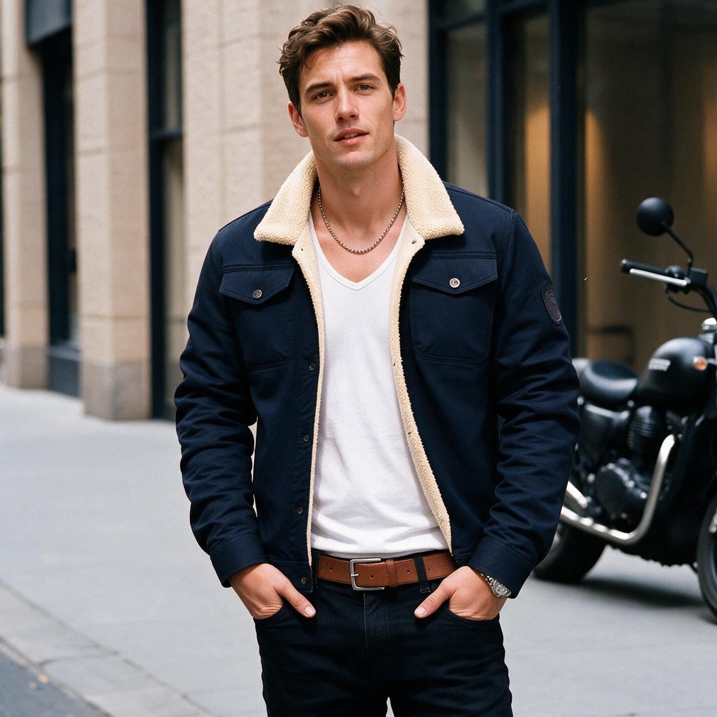 William - Cozy Men's Winter Jacket with Sherpa Lining