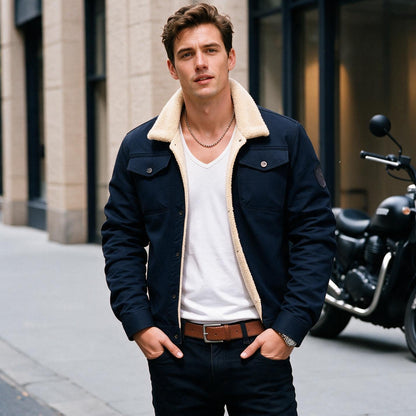 William - Cozy Men's Winter Jacket with Sherpa Lining