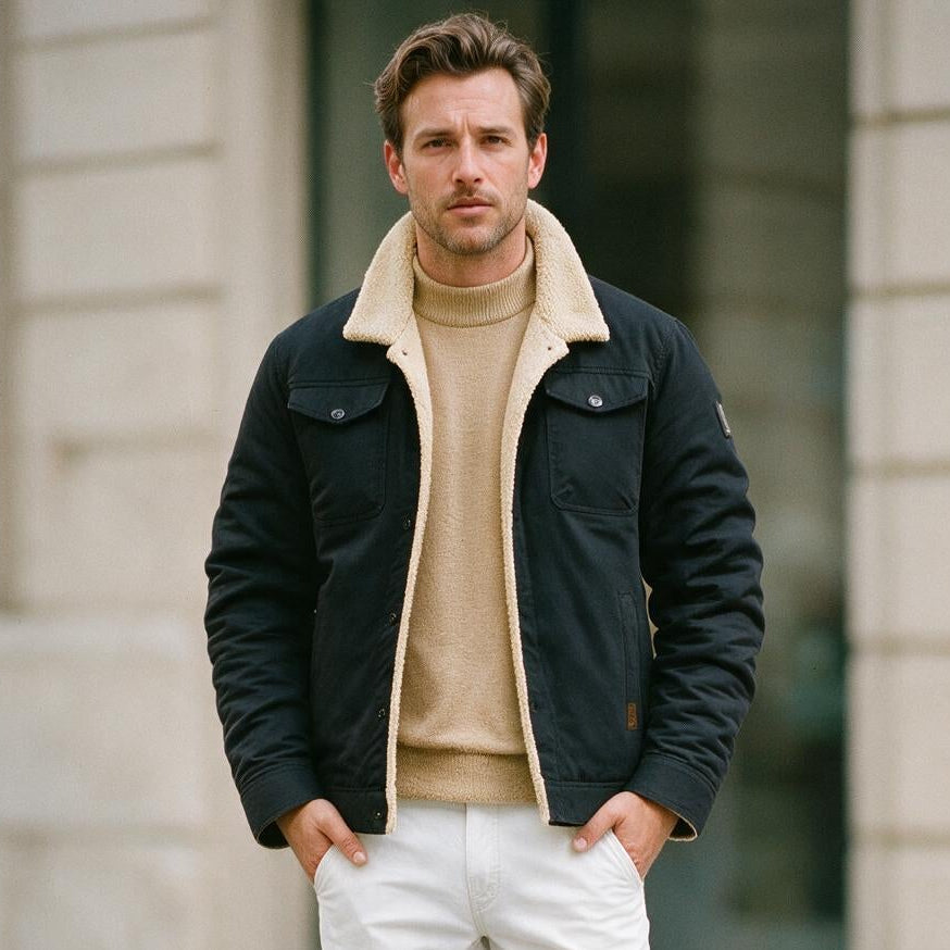 William - Cozy Men's Winter Jacket with Sherpa Lining