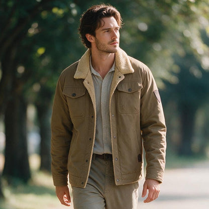 William - Cozy Men's Winter Jacket with Sherpa Lining