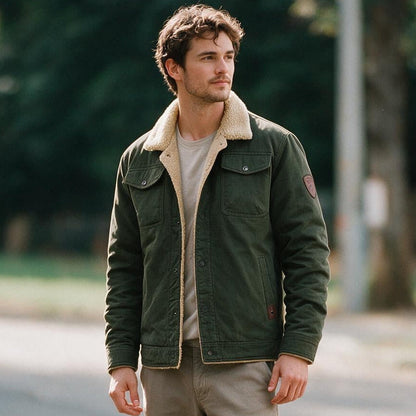 William - Cozy Men's Winter Jacket with Sherpa Lining