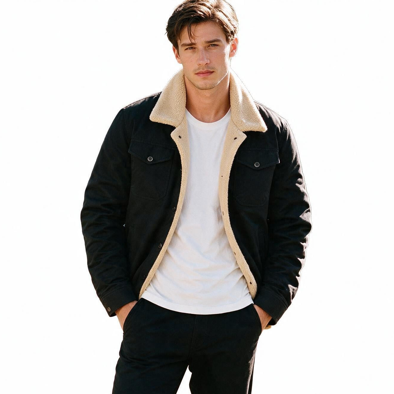 William - Cozy Men's Winter Jacket with Sherpa Lining