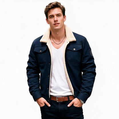 William - Cozy Men's Winter Jacket with Sherpa Lining