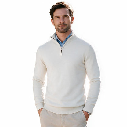Wyatt - Stylish Slim Fit Quarter Zip Sweater for Men