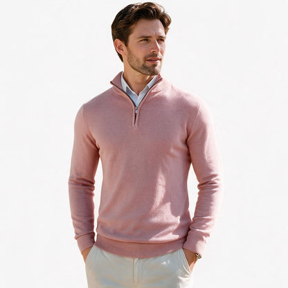 Wyatt - Stylish Slim Fit Quarter Zip Sweater for Men