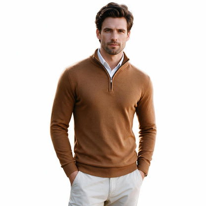 Wyatt - Stylish Slim Fit Quarter Zip Sweater for Men