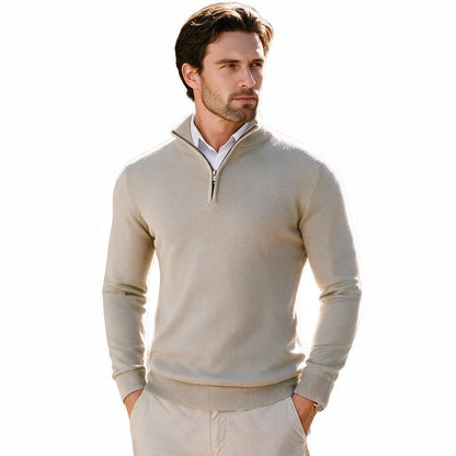 Wyatt - Stylish Slim Fit Quarter Zip Sweater for Men