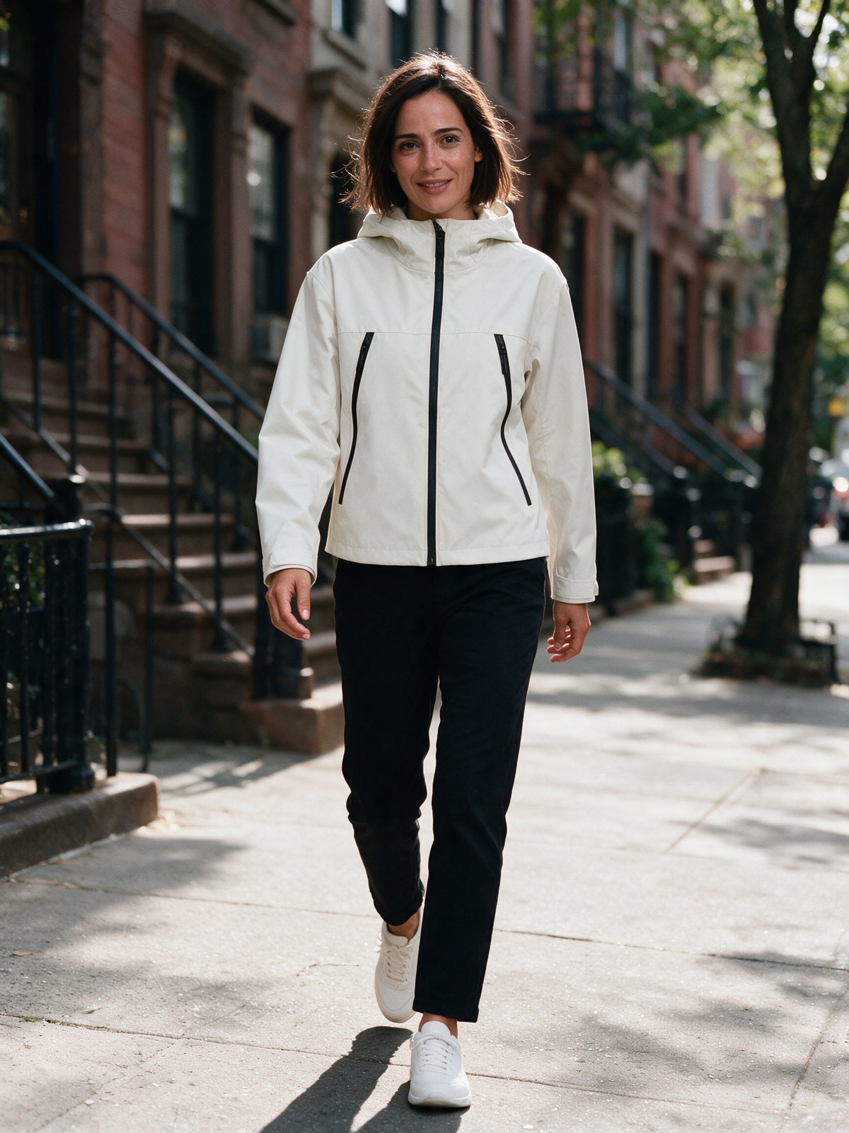 Zoe - Women's Short Water-Resistant Hooded Jacket - view 4